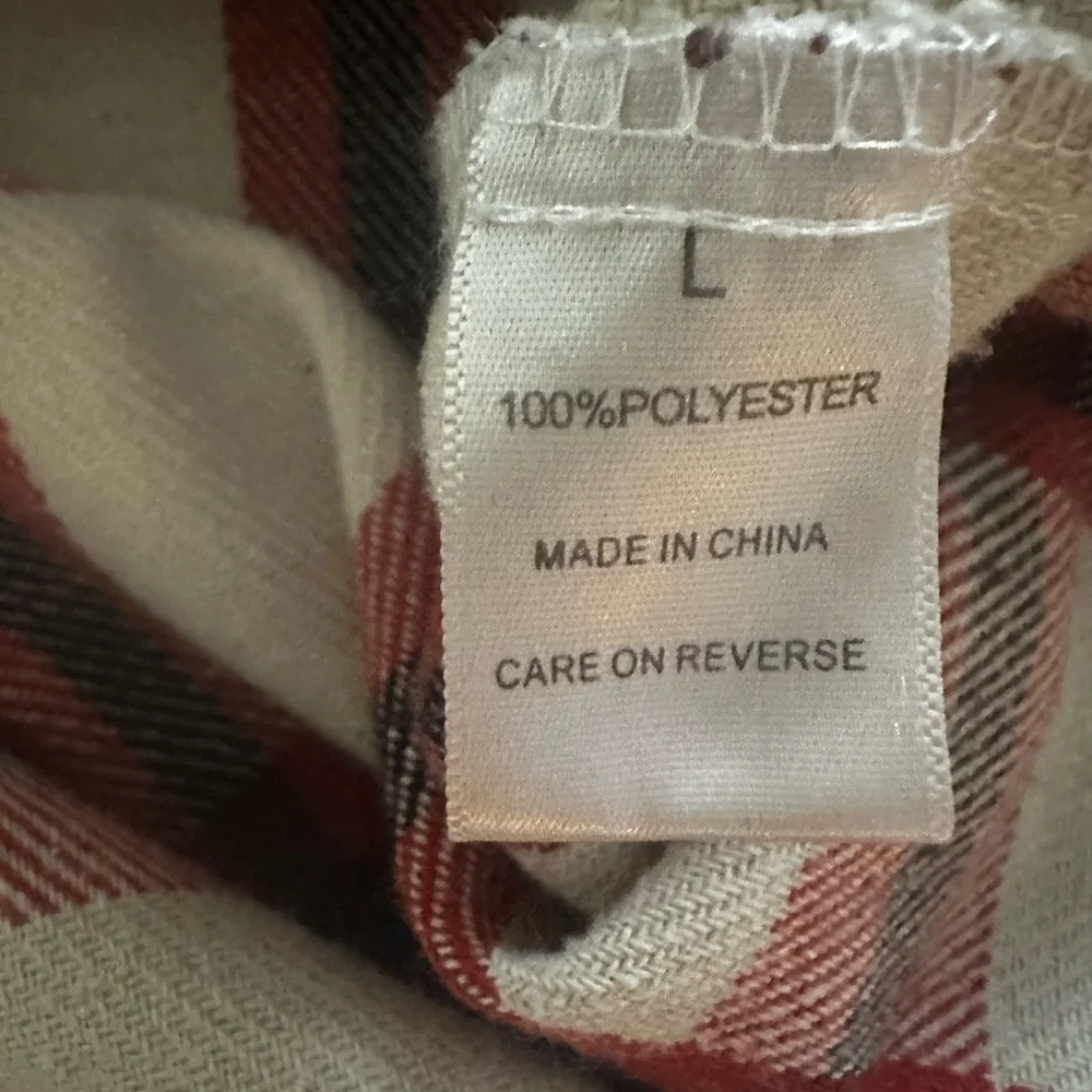 Dizzy Lizzy Los Angeles Plaid Flannel Shirt L - Picture 7 of 7